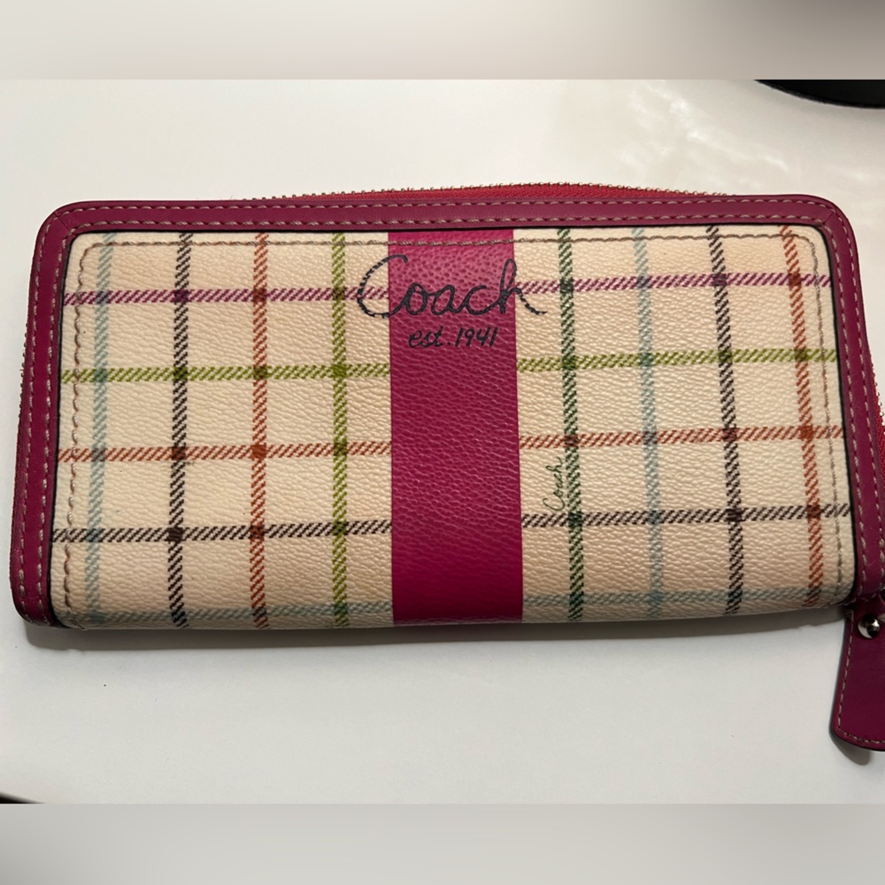 Coach zip around wallet